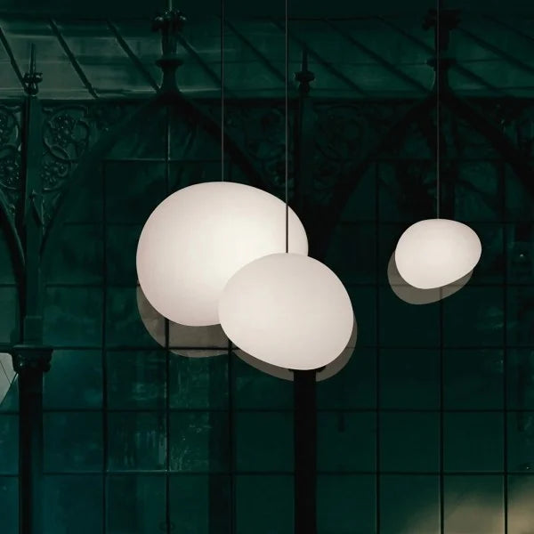 Suspension Nado en Verre Satiné – Design Minimaliste, Lumière Douce, Différents Tailles