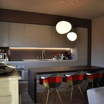 Suspension Nado en Verre Satiné – Design Minimaliste, Lumière Douce, Différents Tailles