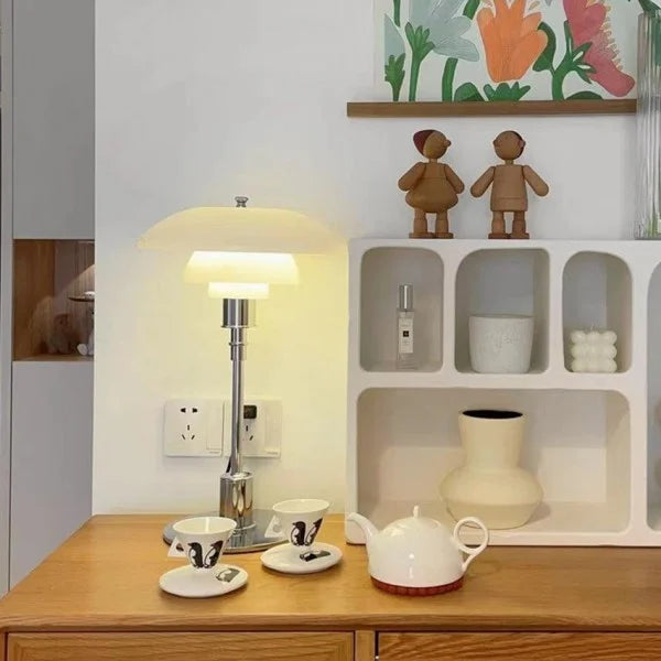 Lampe de Table Disc Multilayer Metal – Élégance Moderne et Ambiance Apaisante