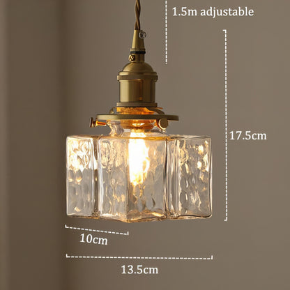 Lampe Pendante Retro Moderne en Verre avec Cordon Doré - Éclairage LED Élégant