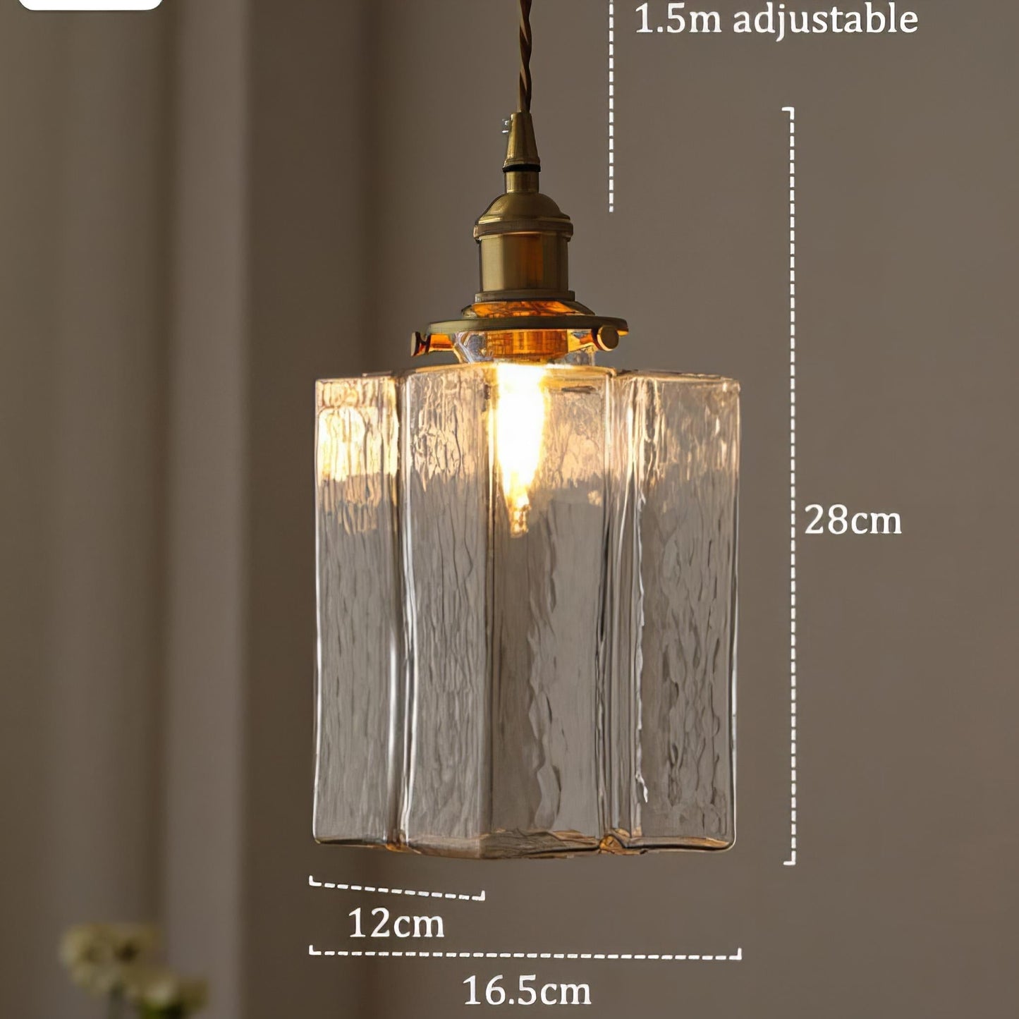 Lampe Pendante Retro Moderne en Verre avec Cordon Doré - Éclairage LED Élégant