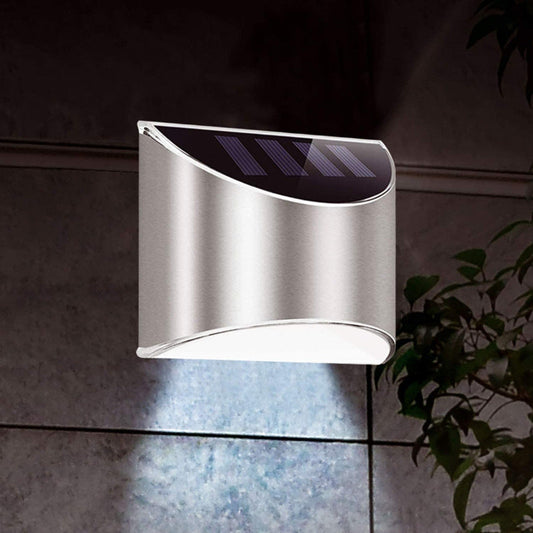 Applique Murale Solaire LED en Acier Inoxydable – Éclairage Extérieur Durable et Écologique