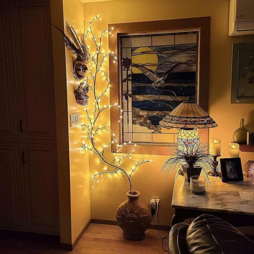 Guirlande Lumineuse LED en Forme de Vigne - Éclairage Décoratif Flexible pour Intérieur et Extérieur