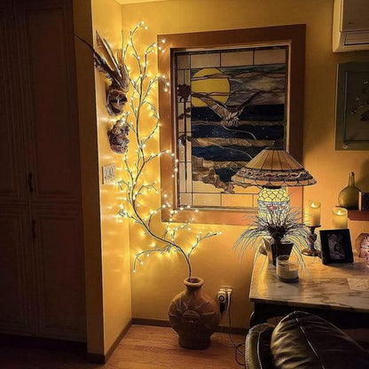 Guirlande Lumineuse LED en Forme de Vigne - Éclairage Décoratif Flexible pour Intérieur et Extérieur
