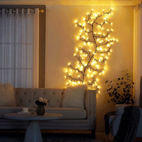 Guirlande Lumineuse LED en Forme de Vigne - Éclairage Décoratif Flexible pour Intérieur et Extérieur