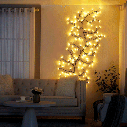 Guirlande Lumineuse LED en Forme de Vigne - Éclairage Décoratif Flexible pour Intérieur et Extérieur