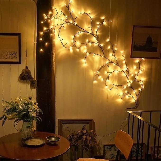 Guirlande Lumineuse LED en Forme de Vigne - Éclairage Décoratif Flexible pour Intérieur et Extérieur