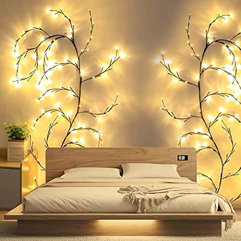 Guirlande Lumineuse LED en Forme de Vigne - Éclairage Décoratif Flexible pour Intérieur et Extérieur