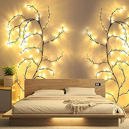 Guirlande Lumineuse LED en Forme de Vigne - Éclairage Décoratif Flexible pour Intérieur et Extérieur