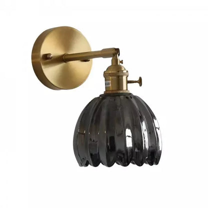 Lampe Murale en Verre Tulipe Vintage - Éclairage Floral Élégant