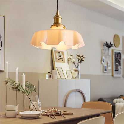 Lampe Suspendue Rétro Fleur en Verre - Glamour Nostalgique