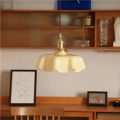 Lampe Suspendue Rétro Fleur en Verre - Glamour Nostalgique
