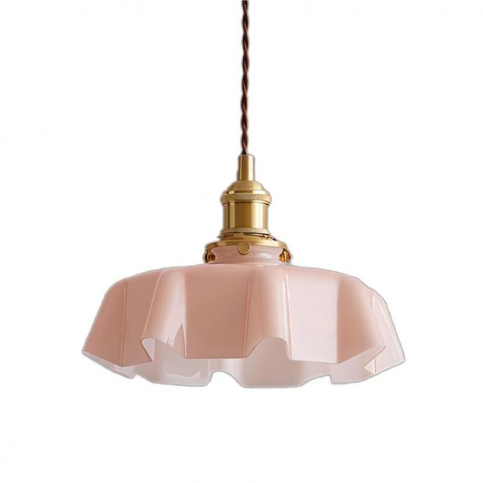 Lampe Suspendue Rétro Fleur en Verre - Glamour Nostalgique