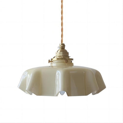 Lampe Suspendue Rétro Fleur en Verre - Glamour Nostalgique