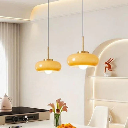 Chandelier Moderne en Cuivre et Verre - Éclairage Vintage Élégant pour Salon et Chambre