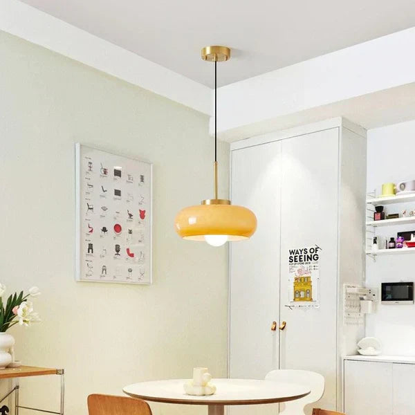 Chandelier Moderne en Cuivre et Verre - Éclairage Vintage Élégant pour Salon et Chambre