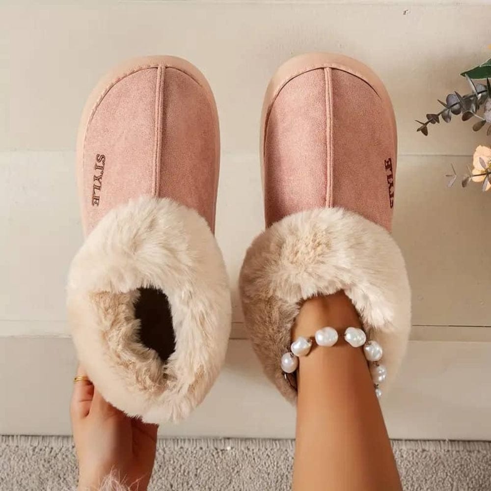 Pantoufles doublure en peluche