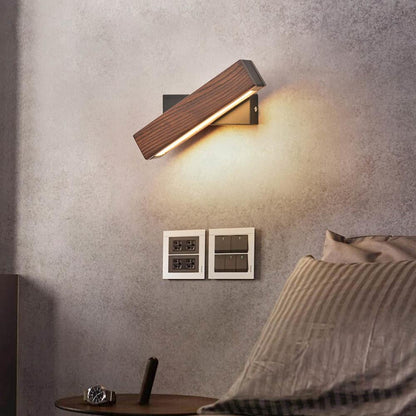 Lampe Murale LED en Bois et Métal - Éclairage Moderne et Élégant pour Intérieur
