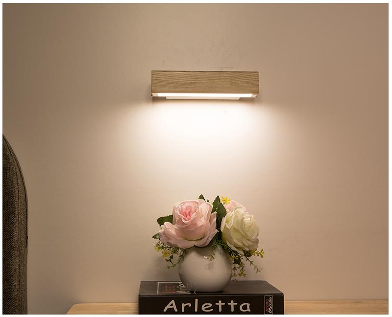 Lampe Murale LED en Bois et Métal - Éclairage Moderne et Élégant pour Intérieur
