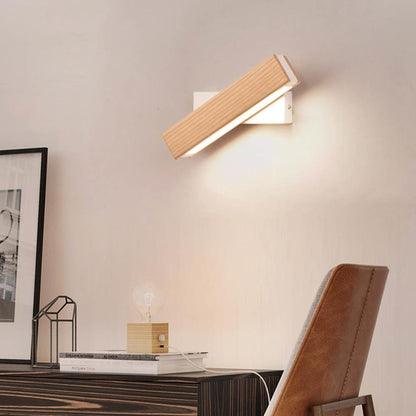 Lampe Murale LED en Bois et Métal - Éclairage Moderne et Élégant pour Intérieur