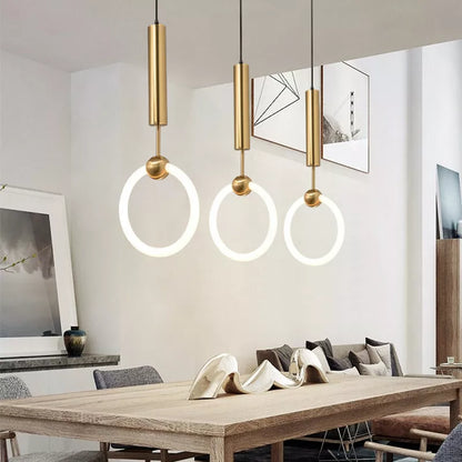 Suspension LED Nordic Simple - Lampe Minimaliste en Métal pour Cuisine, Salle à Manger et Bureau