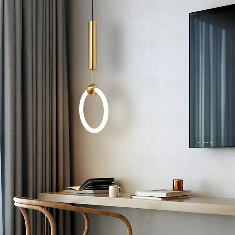 Suspension LED Nordic Simple - Lampe Minimaliste en Métal pour Cuisine, Salle à Manger et Bureau