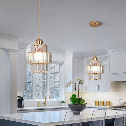 Lampe Plafonnier Cristal en Verre Fernando - Éclairage Élégant pour Hall et Lobby