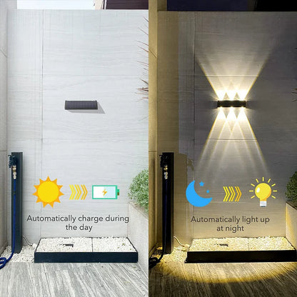 Lumières Solaires Extérieures Up Down – Éclairage Écologique pour Jardin et Terrasse