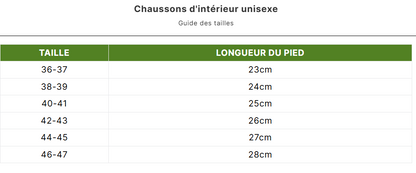 Chaussons d'intérieur unisexe
