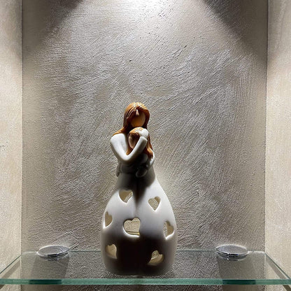Lampe Eternal Love - Éclairage Romantique et Élégant en Résine Beige