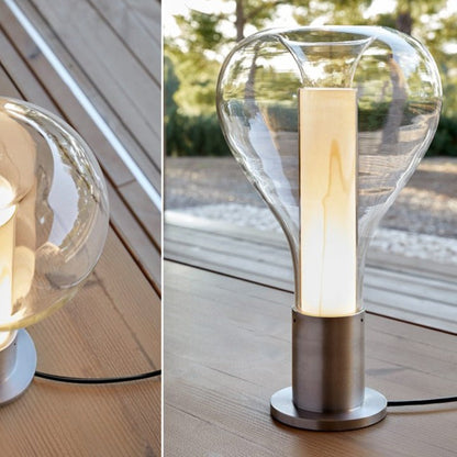 Lampe de Table Art Lava en Verre – Éclairage LED Dynamique et Apaisant