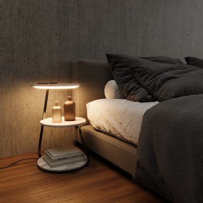 Table d'Appoint Idéale – Design Élégant et Fonctionnel avec Double Plateau pour Plus de Rangement