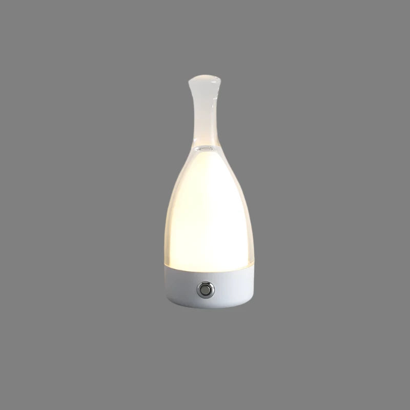 Lampe de Nuit Décorative Rechargeable en Forme de Bouteille de Vin – Éclairage Ambiance LED avec Fonction Dimmable