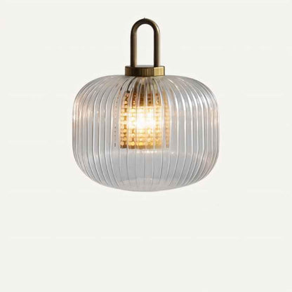 Lampe Suspendue Tosqa – Éclairage LED Élégant avec Design en Verre Strié