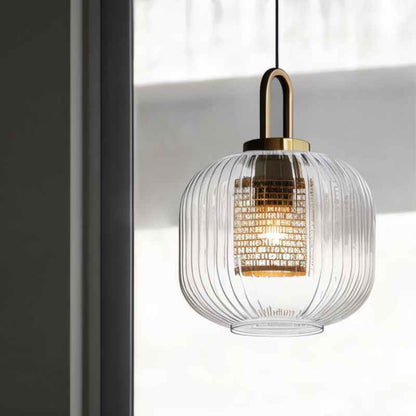 Lampe Suspendue Tosqa – Éclairage LED Élégant avec Design en Verre Strié