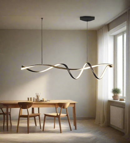 Suspension LED Moderne Noire – Élégance Minimaliste pour Intérieur Contemporain