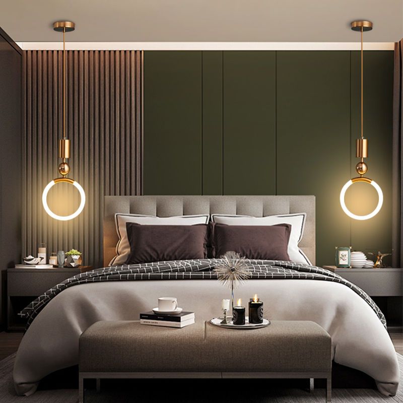 Suspension LED Nordic Simple - Lampe Minimaliste en Métal pour Cuisine, Salle à Manger et Bureau