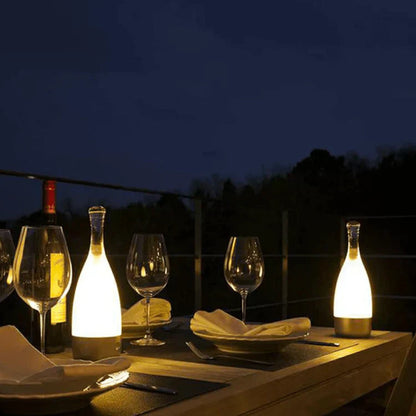 Lampe de Nuit Décorative Rechargeable en Forme de Bouteille de Vin – Éclairage Ambiance LED avec Fonction Dimmable