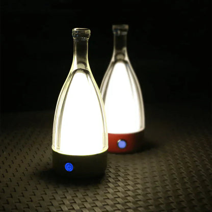 Lampe de Nuit Décorative Rechargeable en Forme de Bouteille de Vin – Éclairage Ambiance LED avec Fonction Dimmable