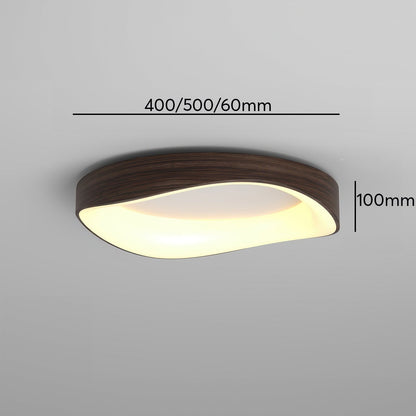 Plafonnier LED Nordic Artistic - Lampe Moderne en Bois et Métal avec Éclairage Doux