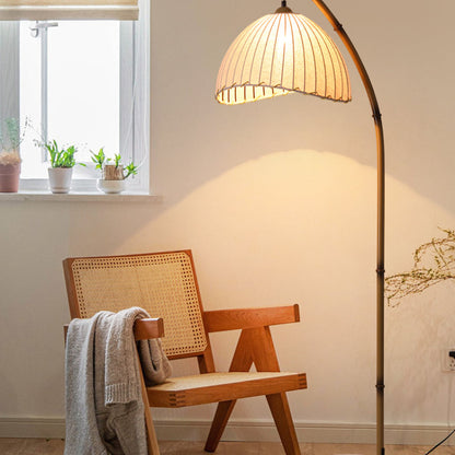 Lampe Sur Pied Japonaise en Bambou - Design Zen Minimaliste avec Douille E27