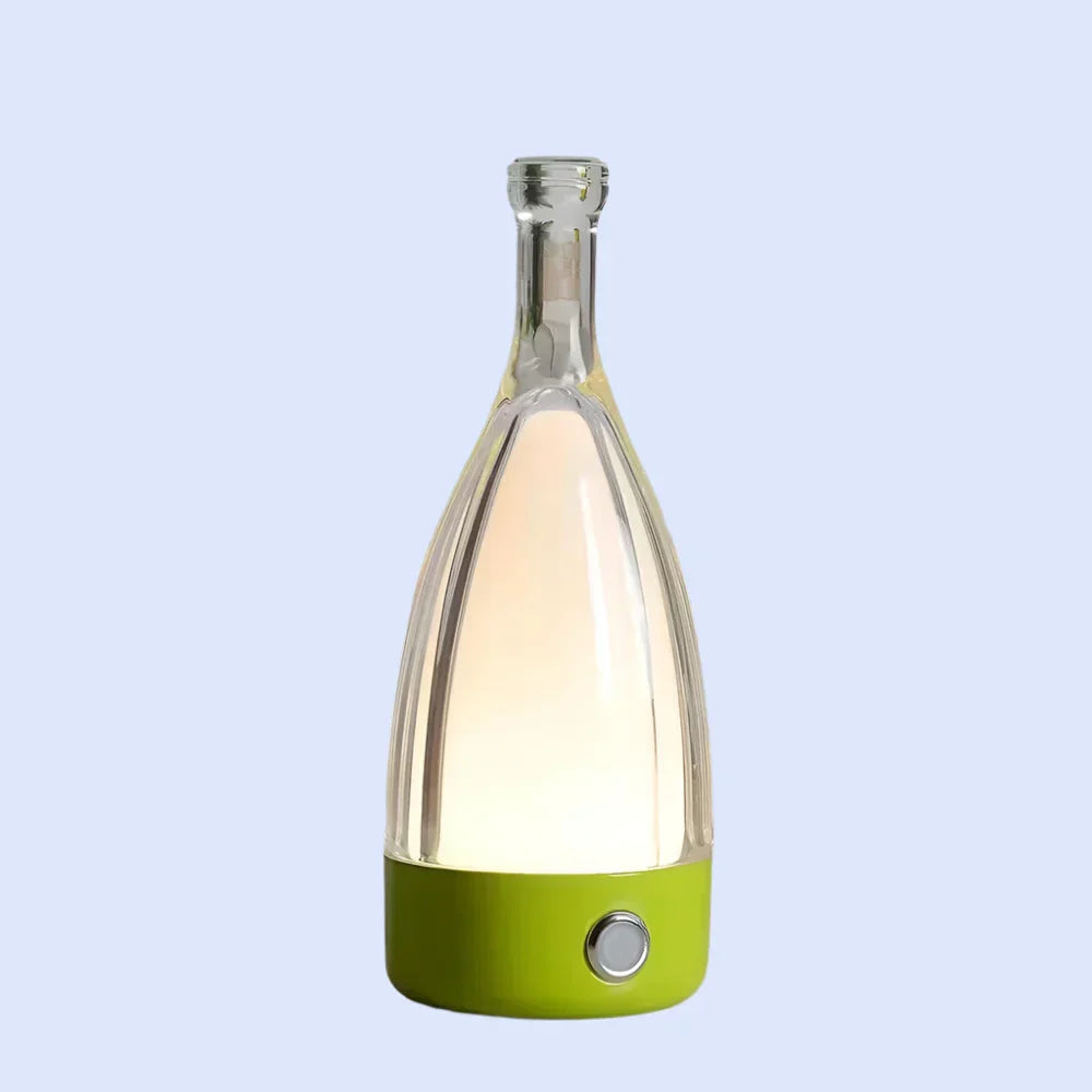 Lampe de Nuit Décorative Rechargeable en Forme de Bouteille de Vin – Éclairage Ambiance LED avec Fonction Dimmable