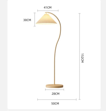 Lampadaire LED Moderne en Tissu – Éclairage Ajustable avec Design Pliant pour Salon et Bureau
