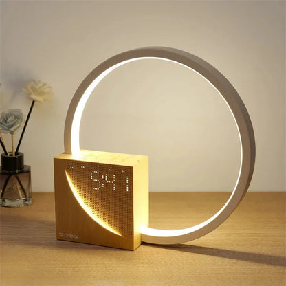 Lampe de Réveil avec Contrôle Tactile – Éclairage de Nuit Moderne en Bois